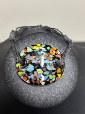 Colorful Glass Adjustable Boho Festival Bracelet Confetti